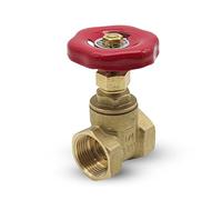 DOJA Barcelona | Vanne à Volant Pack 1 | Guillotine 3/4" Rouge | Laiton | Accessoires de Plomberie | Pour Robinet Cuve 1000l, Tuyau Gaz Butane, Raccord Plomberie, Robinet Camping Car