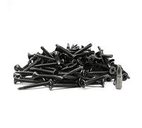 DOJA Barcelona | Vis Autoperceuse pour Metal avec Embout PH2-25 | 100 Vis Noire à Tete Fraisee | Ø4,8x38mm DIN-7504-P | Acier Zingué | Vis Autoforeuse Metal, Tole Ondulée pour Toiture, Tole Acier