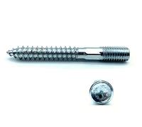 DOJA Barcelona | Vis Double M10 x 80 | 50 Pièces Filetage d'Assemblage | Acier Galvanisé | Torx pour Piscine Bois, Lit Double, Support Poteau Bois, Cheville Placo, Cheville Beton