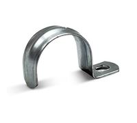 DOJA Industrial | Collier de Serrage en Forme de U | Diametre 26mm | PACK 50 | Agrafe de Pont Simple | Collier de Fixation pour Fixation Tubes, Cable et Tuyau | Finition zinc blanc.