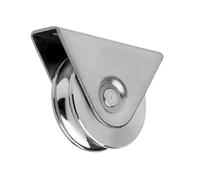 DOJA Industrial | Galet Gorge en U Support Exterieur | Taille : 100 x 20 | 2 Unité | Roue pour Rail Porte Coulissante | Rouleau en U | Utilisations: Garage, Portail, Portes extérieures en Métal