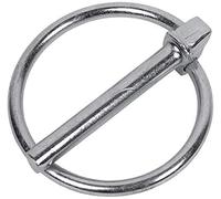 DOJA INDUSTRIAL | Goupille de Lynch avec Anneau | Goupille Clip Anneau Rond | 10 x 46 | 50 Unités | en Acier Galvanisé Finition Zinguée | pour Voiture, Fermeture Remorque Tracteur Tondeuse, Ferme