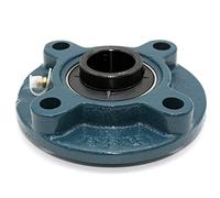 Doja Industrial Lot de 2 roulements à billes avec support UCFC 204 pour axe de 20 mm avec supports pour fraiseuse, imprimante 3D, bricolage.