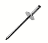 DOJA Industrial | Rivets Aveugles Ø4,8 * 18mm | Pack 200 | Rivet Tete Large en Aluminium | pour Assembler Tout Type de Matériaux Métalliques | Idéal pour Plaque Immatriculation, Machine à Riveter..