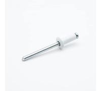 DOJA Industrial | Rivets Aveugles en Aluminium 4,8 x 12mm | PACK 100 | Rivet Blanc Tete Bombée pour Assembler Tout Type de Matériaux Métalliques | pour Machine à Riveter Pneumatique ou Manuelle
