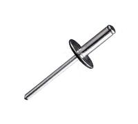 DOJA Industrial | Rivets Aveugles en Aluminium à tête large 4,8 x 18 mm | PACK 100 | Rivet Fleur pour assembler tout type de matériaux métalliques | Pour machine à riveter pneumatique ou manuelle
