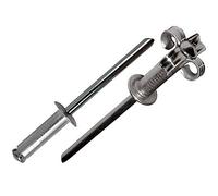 DOJA Industrial | Rivets Tete Alomada Ø4,8 * 16,3mm | Pack 250 | Rivet Fleur en Aluminium | pour Assembler Tout Type de Matériaux Métalliques | Idéal pour Plaque Immatriculation, Machine à Riveter