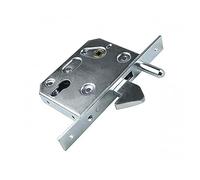 DOJA Industrial | Serrure à Crochet | 60 mm | 1 unité | Serrure Porte à Crochet | Pour Porte Coulissante, Serrure Portail Exterieur, Verrou de Porte, Portes de Garage, Portail Coulissant ...