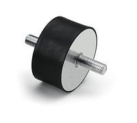 DOJA INDUSTRIAL | Silent Bloc M6 | Anti Vibration | Mâle X Mâle 20x20 MM | 4 Pcs | En Caoutchouc | pour Groupe Electrogene Silencieux, Compresseur Voiture, Climatiseur sur Equerre Metal...