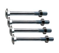 DOJA Industrial | Vis à Tete Ronde avec Col Carré et Ecrou Hexagonal | 6 x 80mm | PACK 20 | Vis à Collet Carré pour Éléments en Acier et en Bois | Pour Portes, Serrures, Clôtures … (Lot de 4)