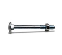 DOJA Industrial | Vis à Tete Ronde avec Col Carré et Ecrou Hexagonal | 8 x 40mm | PACK 20 | Vis à Collet Carré pour Éléments en Acier et en Bois | Pour Portes, Serrures, Clôtures …