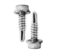 DOJA INDUSTRIAL | Vis Autoperceuse à Tête Hexagonale | Vis Autoforeuse Acier Zingué | 4,8x19 mm | Lot 100 | Vis DIN 7504 Forme K | pour Tole Acier, Bride de Fixation, Matériel de Construction..