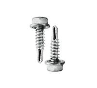 DOJA INDUSTRIAL | Vis Autoperceuse à Tête Hexagonale | Vis Autoforeuse Acier Zingué | 5,5x22 mm | Lot 50 | Vis DIN 7504 Forme K | pour Tole Acier, Bride de Fixation, Matériel de Construction..