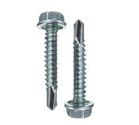 DOJA INDUSTRIAL | Vis Autoperceuse à Tête Hexagonale | Vis Autoforeuse Acier Zingué | 6,3x30 mm | Lot 100 | Vis DIN 7504 Forme K | pour Tole Acier, Bride de Fixation, Matériel de Construction..