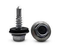 DOJA Industrial | Vis Autoperceuse pour Metal M4 | Pack 250 | 4,2 * 19mm | Vis Autoforeuse Metal Acier à Tete Hexagonale avec Rondelle Etanche pour plus Fixation | Vis Autoperforante pour Metal, Tole