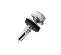 DOJA Industrial | Vis Autoperceuse pour Metal M4 | Pack 400 | 4,8 * 19mm | Vis Autoforeuse Metal Acier à Tete Hexagonale avec Rondelle Etanche pour plus Fixation | Vis Autoperforante pour Metal, Tole