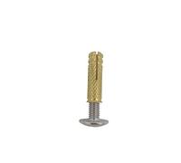 DOJA Industrial | Vis d'ancrage pour Piscines | Pack 50 | 8mm | Bouchon d'ancrage en Laiton pour Piscine | Piton rétractable | Clous Métalliques pour Bache Hivernage Piscine, Couverture de Piscine
