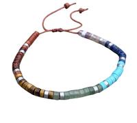 DOJAYA Bracelet de méditation bohème 7 chakras 2 x 4 mm avec pierre de méditation et de yoga - Protection de l'équilibre - Calme, ancre, force, créativité spirituelle - Cadeau d'anniversaire pour