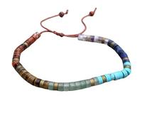 DOJAYA Bracelet de méditation bohème 7 chakras 2 x 4 mm avec pierre de méditation et de yoga - Protection de l'équilibre - Calme, ancre, force, créativité spirituelle - Cadeau d'anniversaire pour