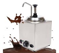 DOJBK Chauffe-Fromage 2,5 L, Tempéreuse À Fromage À Tête Unique, Distributeur De Sauce en Acier Inoxydable À Température Réglable, pour Chauffer Le Chocolat Au Caramel