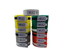 Dojo Kids Ceinture de jiujitsu de luxe pour enfants - Ceinture de jiujitsu - Blanc, gris, jaune, orange, vert - M0 M2 M4 - Pour garçons et filles