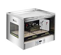 DOJOEUU Cabine de séchage pour peinture 300 W, avec 4 bases et 40 clips métalliques, ventilation, acier inoxydable, ventilateur intégré, minuterie de 0,5 à 24 h, espace de rangement supérieur