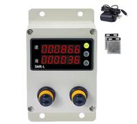 DOJOEUU Compteur de Passage, Compteur de Flux de Clients pour Magasin avec 2 capteurs et réflecteur, Affichage des données sur Deux rangées, portée de détection de 3 m/6 m(3 m)