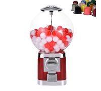 DOJOEUU Distributeur Automatique de Capsules, Distributeur de Gros Chewing-Gums sans pièces, pour Boules de 3,2 cm, Rangement de Capsules de café pour la Maison et Les magasins de Jeux(Red)
