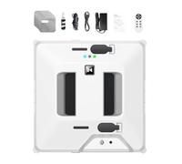 DOJOEUU Robot Lave-vitres électrique, Robot Lave-vitres Intelligent avec télécommande, 3 Modes, Double réservoir d'eau, Planification de Parcours, Lave-vitres pour intérieur et extérieur