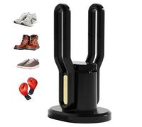 DOJOEUU Sèche-chaussures électrique portable, sèche-bottes avec minuterie chauffante, écran tactile, chauffage à 360°, 3 modes de séchage, support amovible, chauffe-chaussures de football(Black)