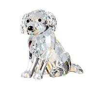 DOJOZ Figurine de chien labrador en cristal - Décoration d'intérieur - Cadeau d'anniversaire à collectionner (blanc)