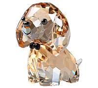 DOJOZ Figurine de collection en forme de chien en cristal pour la Saint-Valentin Doré