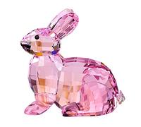 DOJOZ Lapin en cristal - Cadeau de Saint-Valentin - Figurine mignonne à collectionner - Cadeau d'anniversaire - Décoration d'intérieur (rose)