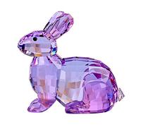 DOJOZ Lapin en cristal - Figurine de collection mignonne - Cadeau d'anniversaire - Décoration d'intérieur (violet)