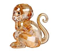 DOJOZ Petits singes en cristal - Jolis décorations artisanales pour la maison, Noël, cadeaux d'anniversaire - Figurines (doré)