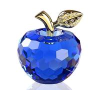 DOJOZ Presse-papier en forme de pomme en cristal pour décoration de table (bleu)