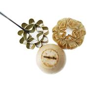 DOK JOK Moule à Biscuits en Laiton en Forme de Fleurs de Lotus en Forme de Tournesol 8,9 cm de diamètre avec Recettes thaïlandaise Kanom