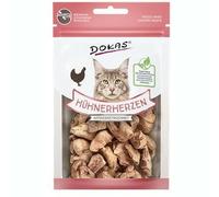 Dokas cœurs de Poulet lyophilisés | Pack Double | 2 x 6 x 15 g | Friandises pour Chats | Grâce à la lyophilisation Douce, 100% des nutriments naturels sont préservés