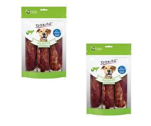 Dokas Côtes de Porc avec magret de Canard | Pack Double | 2 x 210 g | Friandises pour Chiens | comme Récompense Entre Les Repas | Délicieux Snack à mâcher en Peau de bœuf