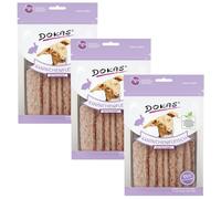 Dokas Snack pour chien viande de lapin séchée 3 x 70 g | 100 % viande de lapin | Séchée à l'air douce et faible en gras | Hypoallergénique, sans céréales | Aliment complémentaire pour chiens