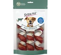 DOKAS Spirale à mâcher avec magret de Canard - Snack de qualité supérieure sans céréales pour Chiens en Peau de bœuf et de Canard - Idéal pour Entre Les Repas - 1 x 110 g