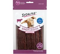 Dokas Snack pour chien au bœuf séché | 3 x 70 g | 100 % viande de bœuf en tranches | Aliment complémentaire pour chiens | Séché à l'air doux | Friandise de récompense