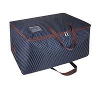 DOKEHOM 105L Grand Sac de Rangement Zippé sous Lit pour Vêtements, Bleu | Bac grand format pour couette king size et couvertures épaisses. Rangement gain de place pour vêtements de saison