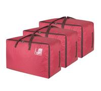 DOKEHOM 105L Lot de 3 Grands Sacs de Rangement sous Lit Vêtements, Bleu | Bac grand format pour couette king size et couvertures épaisses. Rangement gain de place pour vêtements de saison
