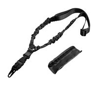 Dokeno 1 pièces Sangle Point Airsoft Sling, Réglage Rapide Sling Gun, Flexible Sangle Tactique en Nylon avec Crochets en métal pour Les Sports d'extérieur, Noir