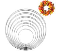 Dokeno 14 Pièces Cerceau Anneau Métallique, Craft Anneaux Métal Décoratifs Attrape Rêves pour Cercle Attrape-Rêves 5/7/10/13/15/18/20 cm Anneaux Métalliques Cerceaux pour l'Artisanat