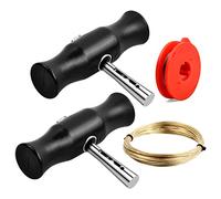 Dokeno 4 Pièces Outils de Dépose de Pare-BriseKit Outils pour Pare Brise Universel Outils pour Pare Brise de Voiture Kit Enlèvement de Pare-Brise avec Fil de Coupe en Verre avec Poignées