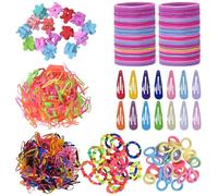 Dokeno 780 Pièces Accessoires de Cheveux Ensemble,Mini Bandes Chouchous Coloré, Barrette Pince à Cheveux et Elastiques à Cheveux avec Boîte de Rangement, Barettes et Elastiques Cheveux Filles