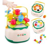 Dokeno Jeux Montessori 1 an,Jouets d'activité et de développement,Jeu de Ferme Récolte de Carottes,Jeu de Tri Montessori Récolte de Carottes,pour Les Enfants en Bas Âge de 1 2 3 Ans+