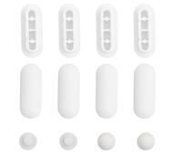 Dokeno Lot 12 butoirs de siège de toilette en plastique souple - Blanc - Taille universelle - Facile à installer